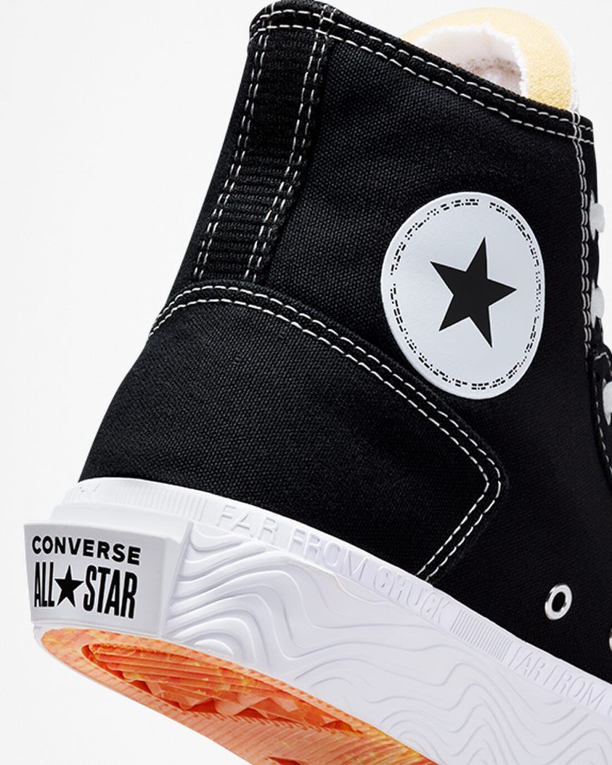 Tenisi Inalti Barbati Converse Chuck Taylor Alt Star Panza Negrii Albi | RO PXHQE902